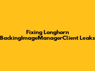 Fixing Longhorn BackingImageManagerClient Leaks