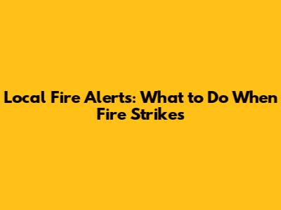 Local Fire Alerts: What to Do When Fire Strikes