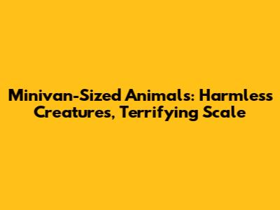 Minivan-Sized Animals: Harmless Creatures, Terrifying Scale