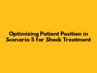 Optimizing Patient Position in Scenario 5 for Shock Treatment